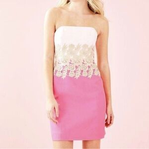 Lilly Pulitzer Pink Dress with Gold Accents